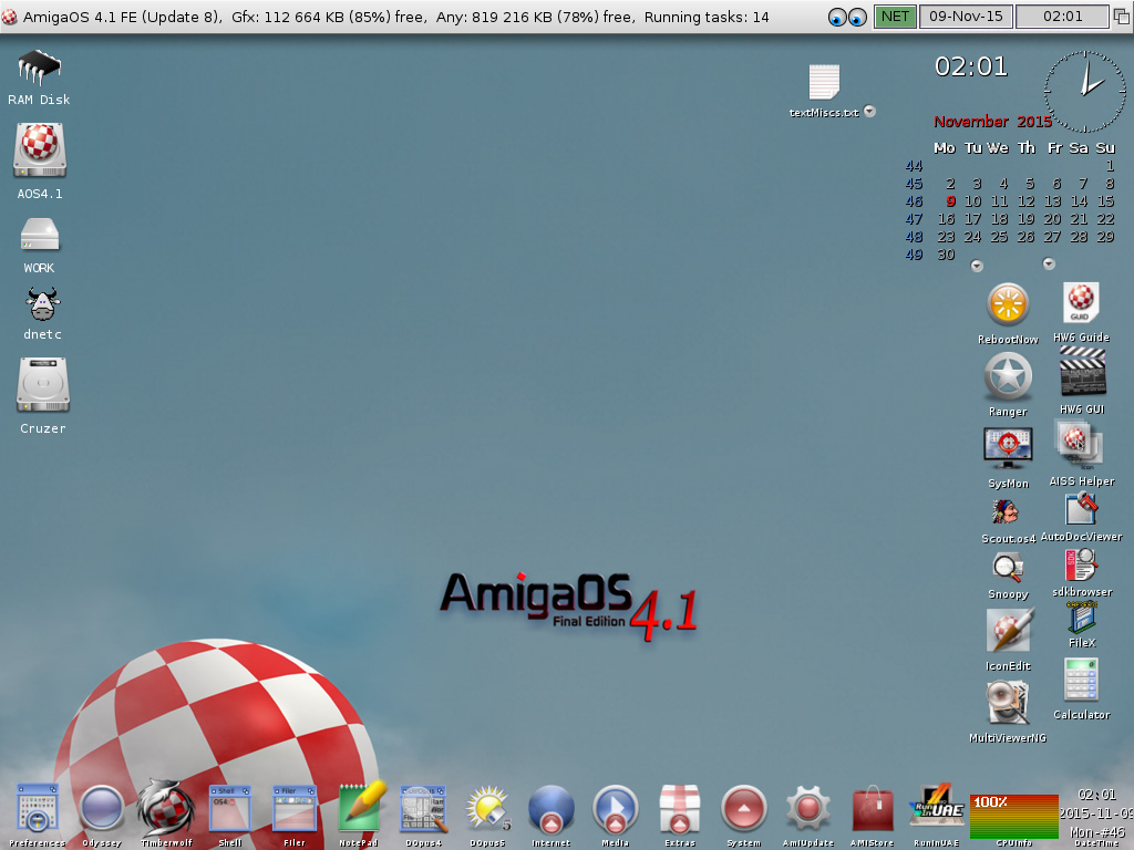 AmigaOS 4.1 FE-Current look of my Workbench